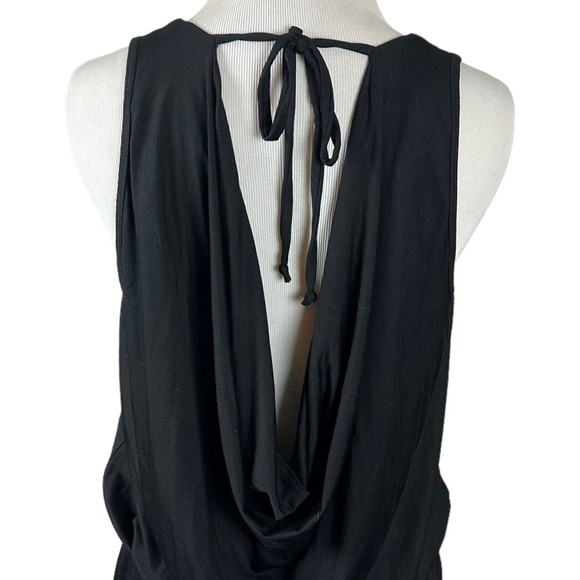 Trina Turk Dress Black Medium Drape-Back Jersey Open Drape Back Viscose NWOT - Picture 8 of 13